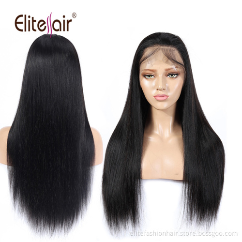 613#Straight 13X4 Lace Front Human Hair Wigs HD Lace Frontal Wig Peruvian Brazilian RemHair  4x4 Closure Wigs For Black Women